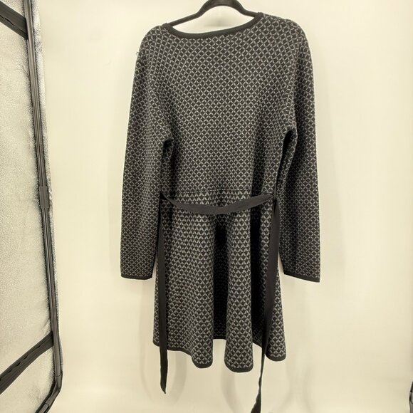 Max Studio Sweater Dress Size XL Belted Grey NWT Warm Career Office Classic - Picture 7 of 12